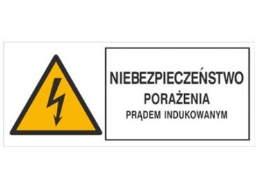 Znak niebezpieczeństwo porażenia prądem indukowanym (330-11)