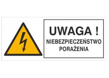 Znak uwaga! Niebezpieczeństwo porażenia (330-21)