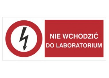 Znak nie wchodzić do laboratorium (630-08)