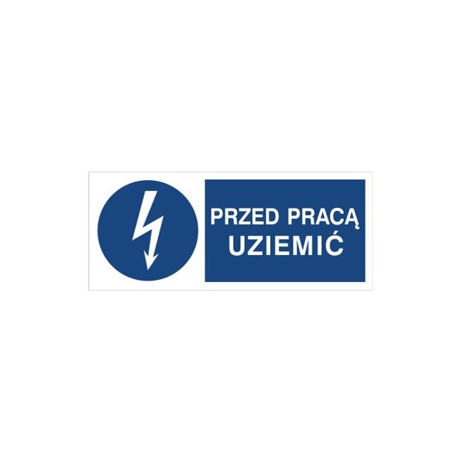 Znak przed pracą uziemić (430-05)