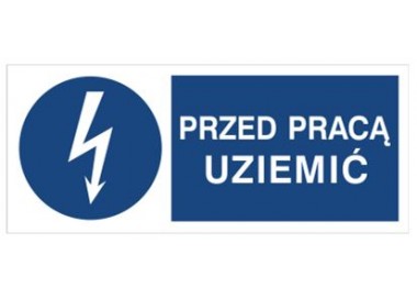 Znak przed pracą uziemić (430-05)