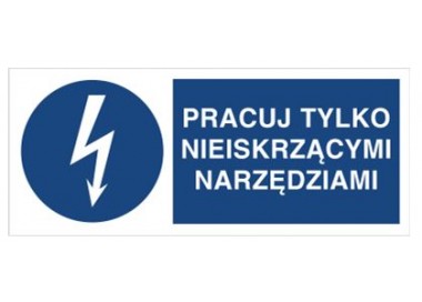 Znak pracuj tylko nieiskrzącymi narzędziami (430-13)