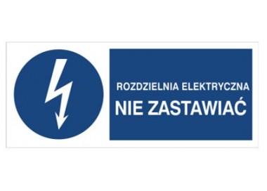 Znak rozdzielnia elektryczna. Nie zastawiać (430-17)