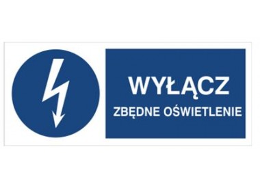 Znak wyłącz zbędne oświetlenie (430-18)