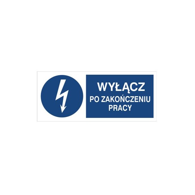 Znak wyłącz po zakończeniu pracy (430-19)