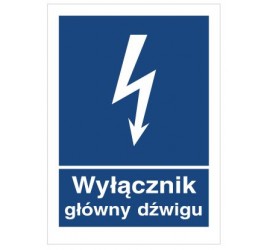 Znak wyłącznik główny dźwigu (530-03)