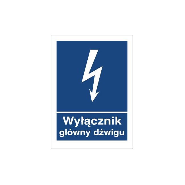 Znak wyłącznik główny dźwigu (530-03)