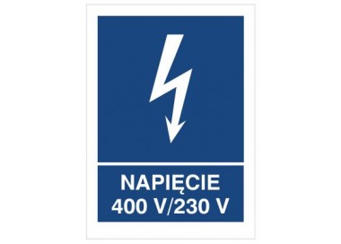 Znak napięcie 400V- 230V (530-22)