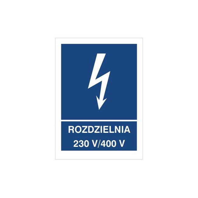 Znak rozdzielnia 230V- 400V (530-25)