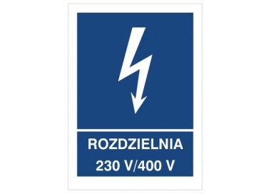 Znak rozdzielnia 230V- 400V (530-25)