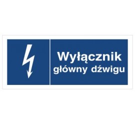 Znak wyłącznik główny dźwigu (530-03)