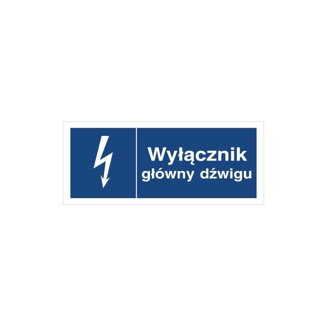 Znak wyłącznik główny dźwigu (530-03)