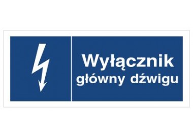 Znak wyłącznik główny dźwigu (530-03)