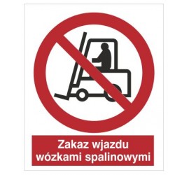 Znak zakaz wjazdu wózkami spalinowymi (604-04)