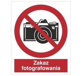 Znak zakaz fotografowania (609)