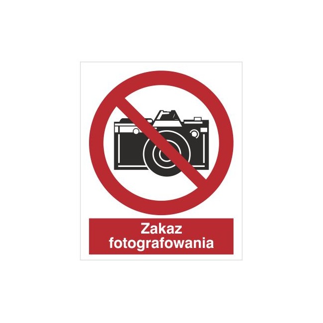 Znak zakaz fotografowania (609)