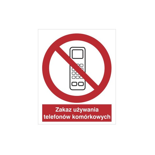 Znak zakaz używania telefonów komórkowych (610)