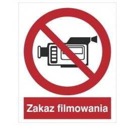 Znak zakaz filmowania (615)