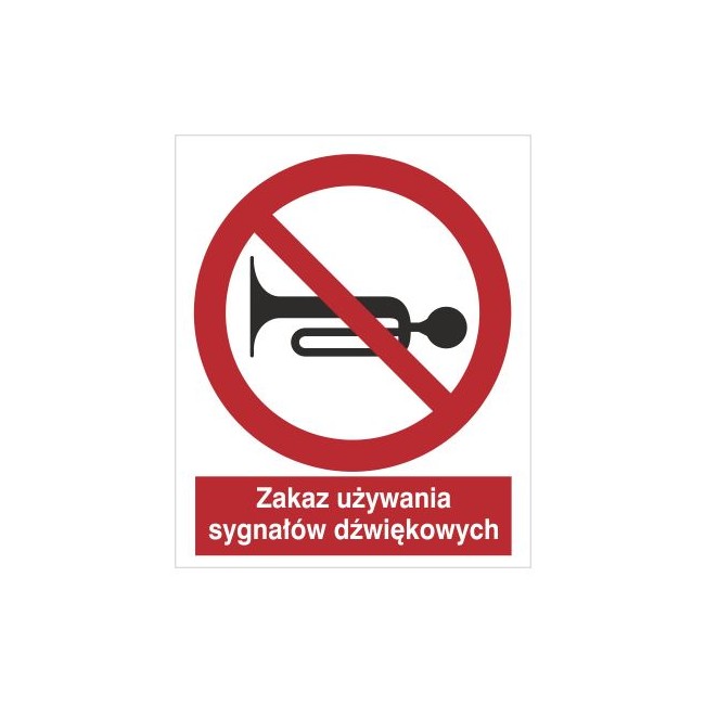 Znak zakaz używania sygnału dźwiękowego (628) Znak zakaz używania sygnału dźwiękowego (628)