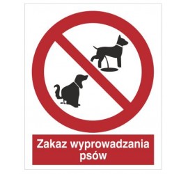 Znak zakaz wyprowadzania psów (632)