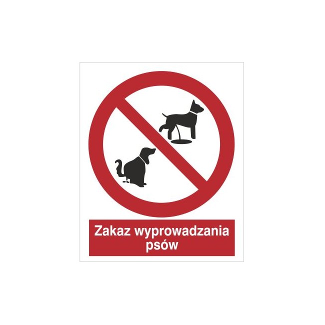 Znak zakaz wyprowadzania psów (632)