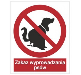 Znak zakaz wyprowadzania psów (633)