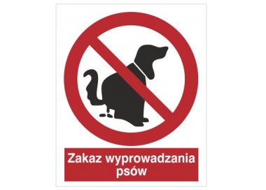 Znak zakaz wyprowadzania psów (633)