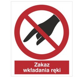 Znak zakaz wkładania ręki (635)