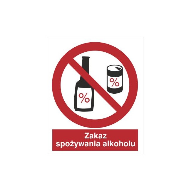 Znak zakaz spożycia alkoholu (637)