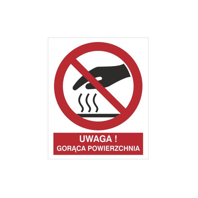 Znak uwaga! Gorąca powierzchnia (642) Znak uwaga! Gorąca powierzchnia (642)