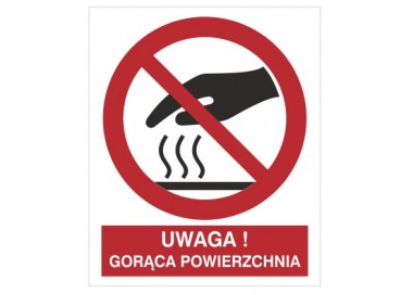 Znak uwaga! Gorąca powierzchnia (642)
