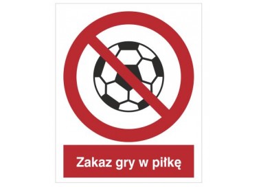 Znak zakaz gry w piłkę (651)