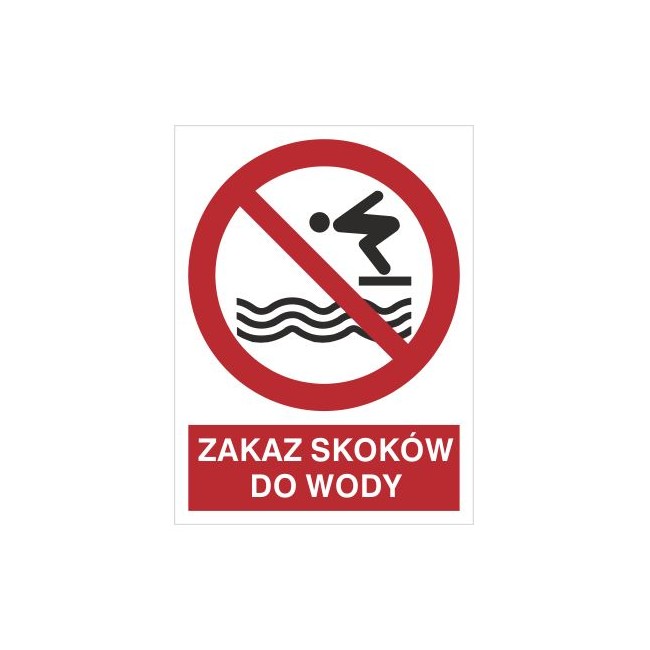 Znak zakaz skoków do wody (653)