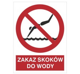 Znak zakaz skoków do wody (654)