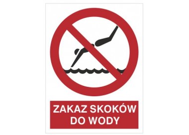 Znak zakaz skoków do wody (654)