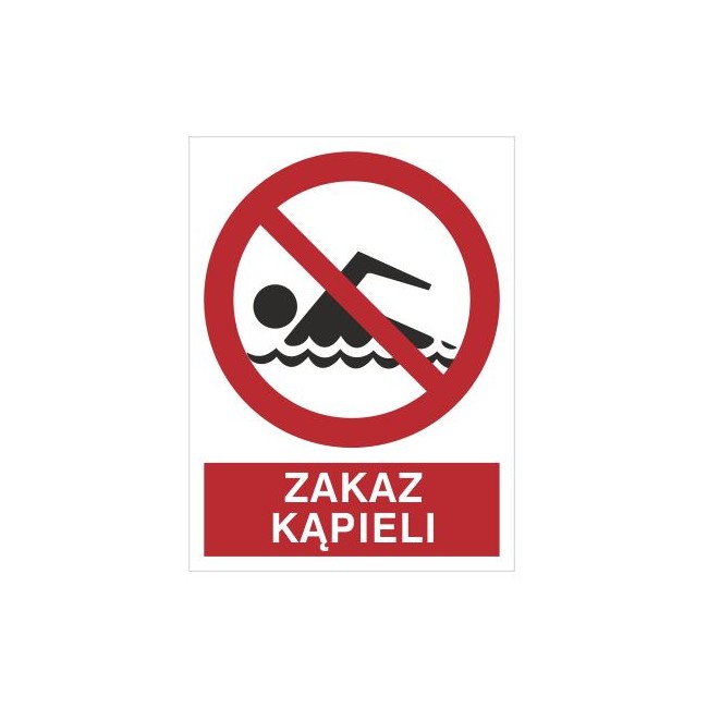 Znak zakaz kąpieli (655) Znak zakaz kąpieli (655)