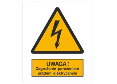 Znak ostrzeżenie przed porażeniem prądem elektrycznym (307)