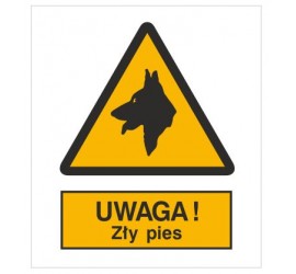 Znak uwaga! Zły pies (309)