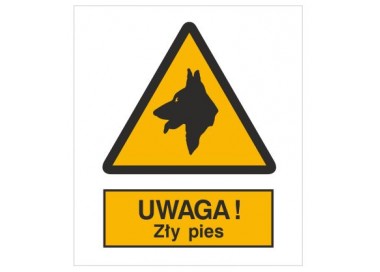 Znak uwaga! Zły pies (309)