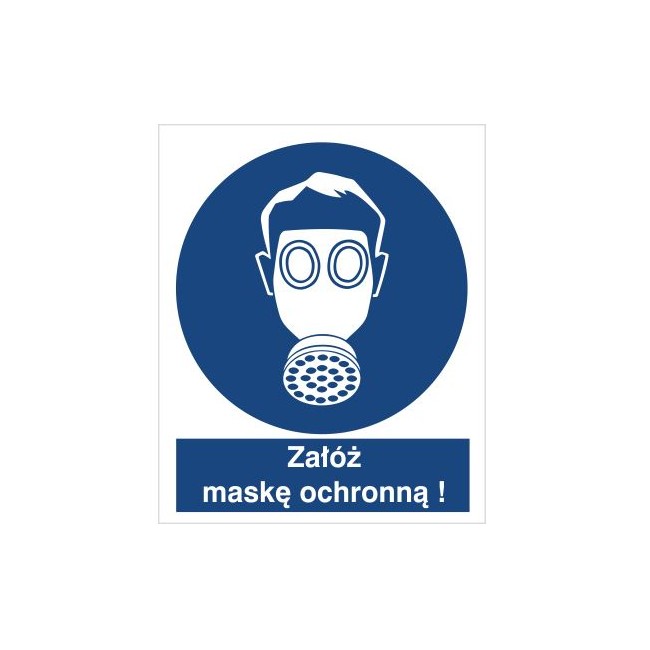 Znak nakaz stosowania ochrony dróg oddechowych (405)