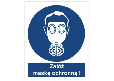 Znak nakaz stosowania ochrony dróg oddechowych (405)