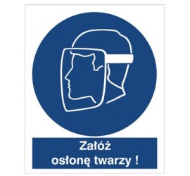 Znak nakaz stosowania osłony twarzy (408)