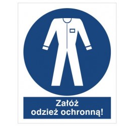 Znak nakaz stosowania odzież ochronnej (416)