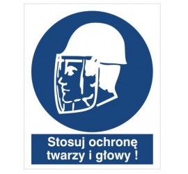 Znak stosuj ochronę twarzy i głowy (425)