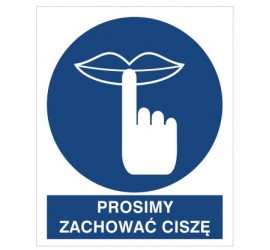 Znak prosimy zachować ciszę (435)