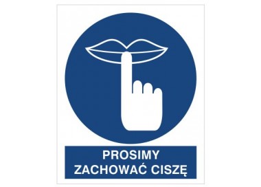 Znak prosimy zachować ciszę (435)