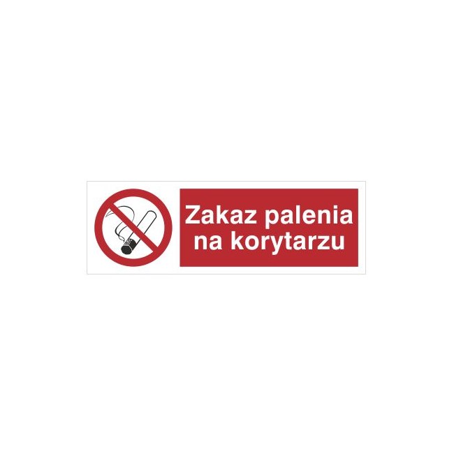 Znak zakaz palenia na korytarzu (209-10)