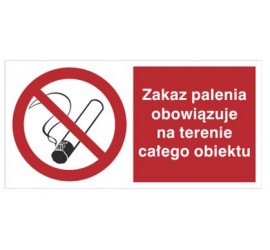 Zakaz palenia obowiązuje na terenie całego obiektu (209-14)