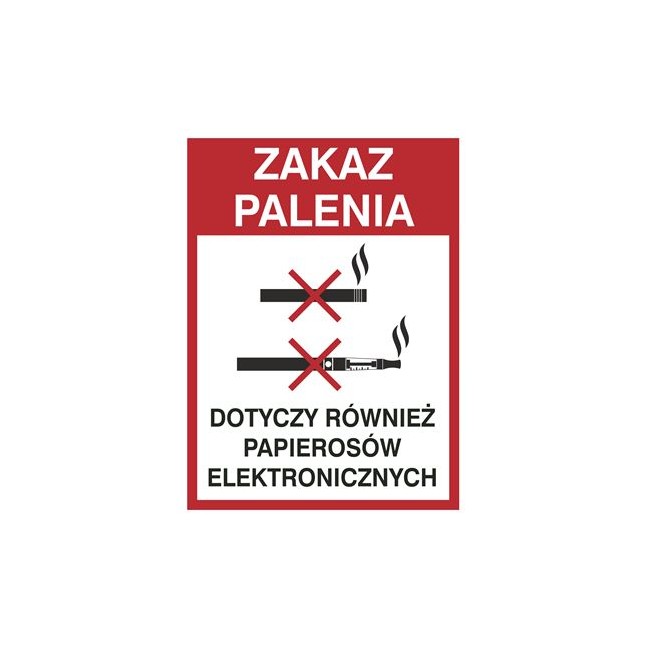 Zakaz palenia również papierosów elekt. (209-21)