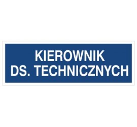 Kierownik ds. Technicznych (801-66)